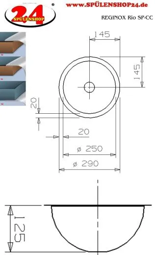 ✅ REGINOX Clean & Care Aqua Line Rio (L) SP-CC Einbaubecken Edelstahl Waschbecken flchenbndig 3 in 1 ohne berlauf medizinischer Bereich