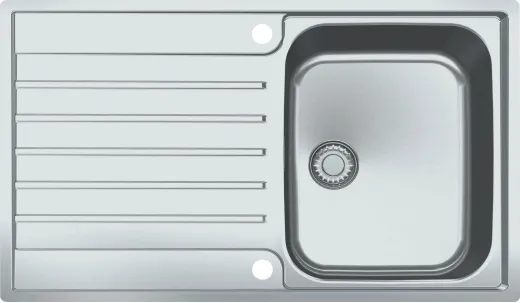 FRANKE Kchensple Argos AGX 211-86 Edelstahlsple Slimtop / Flchenbndig mit Integralablauf und Druckknopfventil