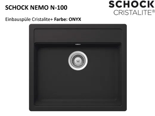 Schock Kchensple Nemo N-100 Cristalite Granitsple / Einbausple Basic Line mit Drehexcenter