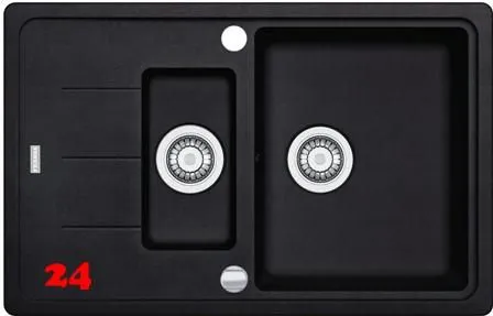 FRANKE Küchenspüle Basis BFG 651-78 Fragranit+ Einbauspüle / Granitspüle mit Siebkorb als Drehknopfventil FRANKE Küchenspüle Basis BFG 651-78 Fragranit+ Einbauspüle / Granitspüle mit Siebkorb als Drehknopfventil