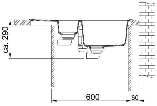 FRANKE Kchensple Basis BFG 651-78 Fragranit+ Einbausple / Granitsple mit Siebkorb als Drehknopfventil