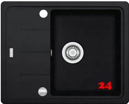 FRANKE Kchensple Basis BFG 611-62 Fragranit+ Einbausple / Granitsple mit Siebkorb als Drehknopfventil