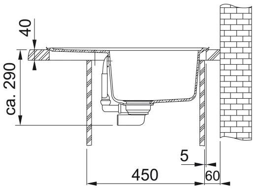 FRANKE Kchensple Basis BFG 611-62 Fragranit+ Einbausple / Granitsple mit Siebkorb als Drehknopfventil