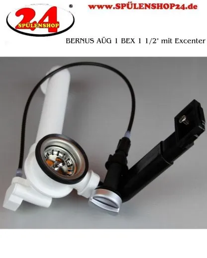 BERNUS AG 1 BEX 1 1/2" mit Excenter berlauf rechteckig Siebkorb als Drehknopfventil