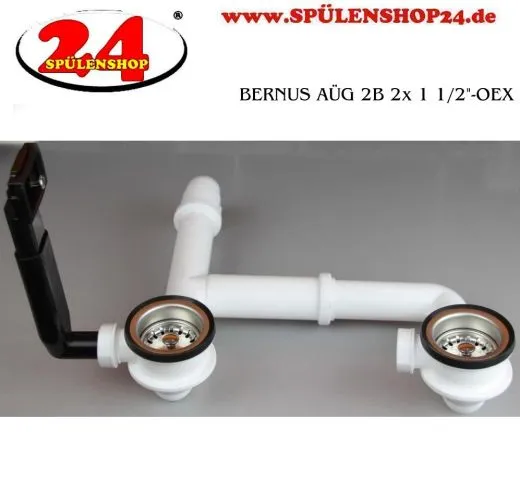 BERNUS AG 2 B 2x 1 1/2" -OEX berlauf eckig Siebkorb als Stopfenventil