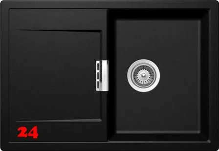 ❎ SCHOCK Kchensple Mono D-100S Cristadur Nano-Granitsple / Einbausple mit Drehexcenter