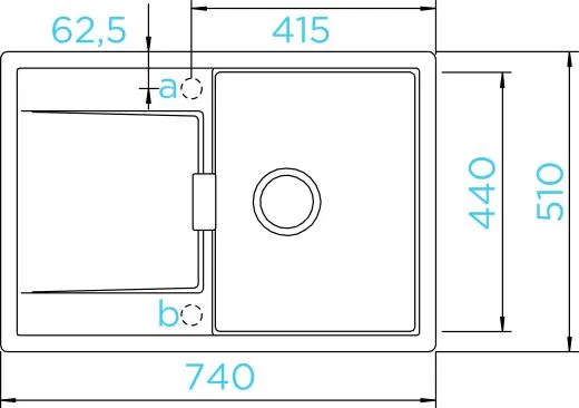 ❎ SCHOCK Kchensple Mono D-100S Cristadur Nano-Granitsple / Einbausple mit Drehexcenter