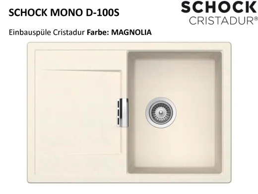 SCHOCK K�chensp�le Mono D-100S Cristadur� Nano-Granitsp�le / Einbausp�le mit Drehexcenter