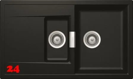 SCHOCK Kchensple Mono D-150 Cristadur Nano-Granitsple / Einbausple mit Drehexcenter