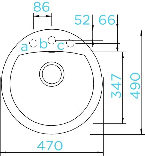 SCHOCK Kchensple Manhattan R-100 Cristalite Granitsple / Rundbecken Basic Line mit Drehexcenter
