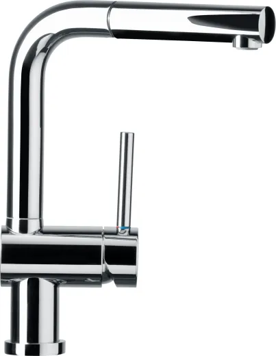 SCHOCK Kchenarmatur Piega Chrom Einhebelmischer mit Zugauslauf 360 schwenkbarer Auslauf mit Schlauchbrause