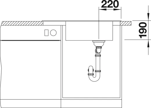 BLANCO Elon XL 6 S Silgranit PuraDurII Granitsple / Einbausple Ablaufsystem InFino mit Drehknopfventil