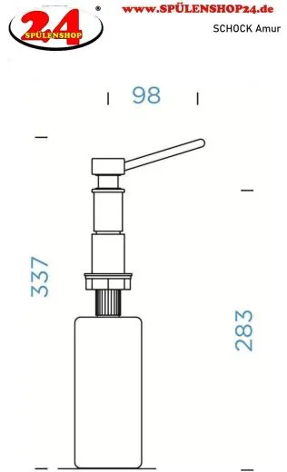 Schock Seifenspender Amur Splmittelspender / Dispenser Chrom
