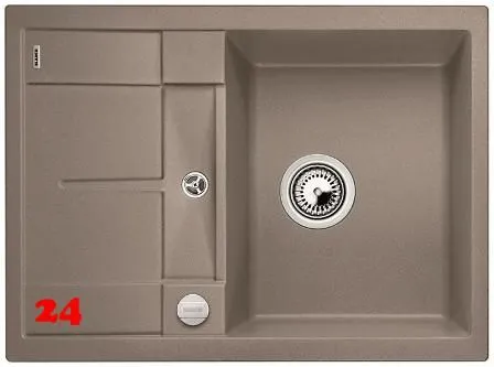 BLANCO Kchensple Metra 45 S Compact Silgranit PuraDurII Granitsple / Einbausple mit Drehknopfventil