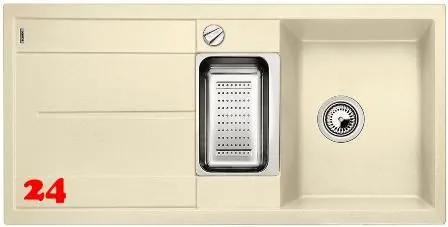 BLANCO Kchensple Metra 6 S-F Silgranit PuraDurII Granitsple Flchenbndig mit Drehknopfventil