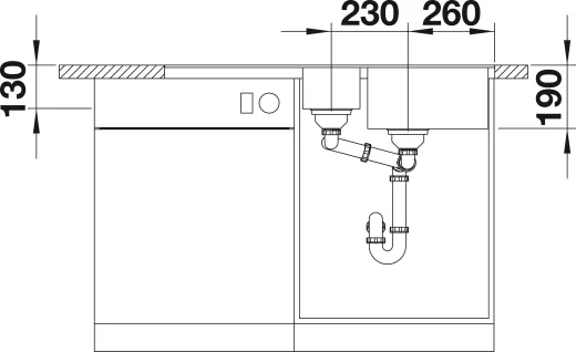 BLANCO Kchensple Metra 6 S-F Silgranit PuraDurII Granitsple Flchenbndig mit Drehknopfventil