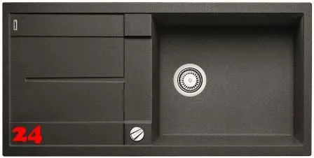 BLANCO Kchensple Metra XL 6 S-F Silgranit PuraDurII Granitsple Flchenbndig mit Drehknopfventil