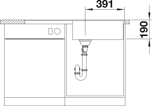 BLANCO Kchensple Metra XL 6 S-F Silgranit PuraDurII Granitsple Flchenbndig mit Drehknopfventil