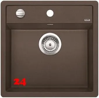 BLANCO Kchensple Dalago 5 F Silgranit PuraDurII Granitsple Flchenbndig mit Hahnlochbank und Drehknopfventil