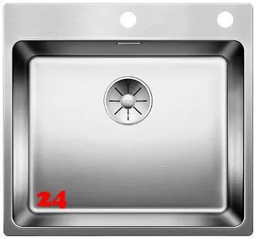 BLANCO Kchensple Andano 500-IF/A Edelstahlsple / Einbausple Flachrand mit Ablaufsystem InFino und PushControl