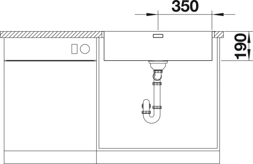 BLANCO Kchensple Andano 700-IF/A Edelstahlsple / Einbausple Flachrand mit Ablaufsystem InFino und PushControl