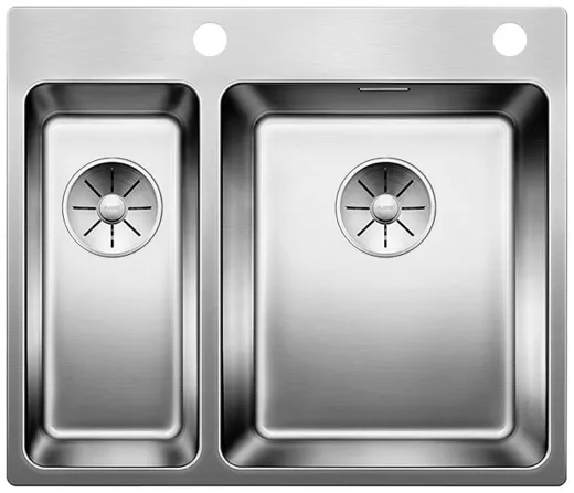 BLANCO Kchensple Andano 340/180-IF/A Edelstahlsple / Einbausple Flachrand mit Ablaufsystem InFino und PushControl