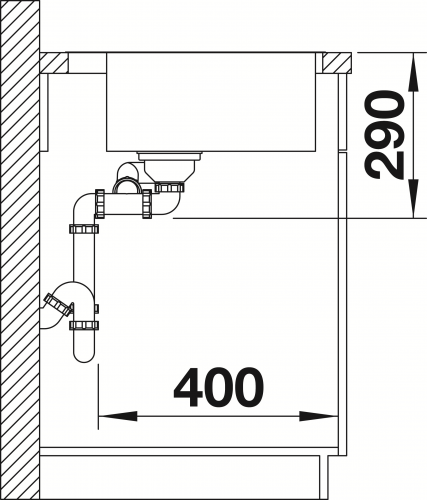 BLANCO Kchensple Andano 340/180-IF/A Edelstahlsple / Einbausple Flachrand mit Ablaufsystem InFino und PushControl