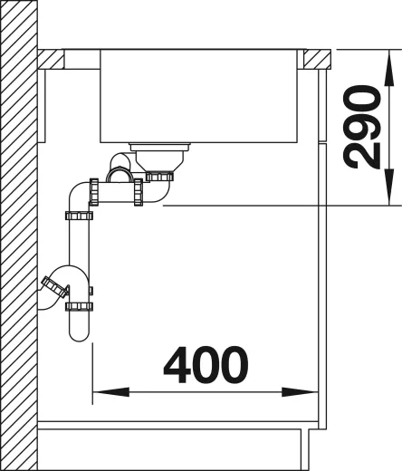 BLANCO Kchensple Andano 340/180-IF/A Edelstahlsple / Einbausple Flachrand mit Ablaufsystem InFino und PushControl