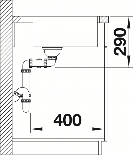 BLANCO Kchensple Andano 400/400-IF/A Edelstahlsple / Doppelsple Flachrand mit Ablaufsystem InFino und PushControl