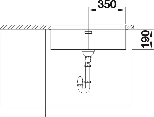 BLANCO Kchensple Andano 700-U Edelstahlsple / Unterbaubecken mit Ablaufsystem InFino und Handbettigung