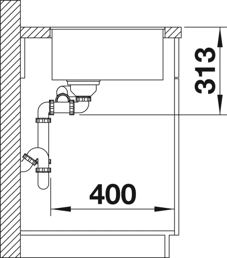 BLANCO Subline 340/160-F Silgranit PuraDurII Granitsple Flchenbndig Ablaufsystem InFino mit Handbettigung