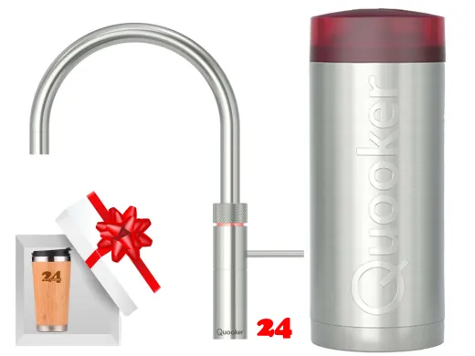 ✅ QUOOKER FUSION Round Combi (+) B Einhebelmischer Edelstahl & 100�C Armatur (COMBI+FNRSST)