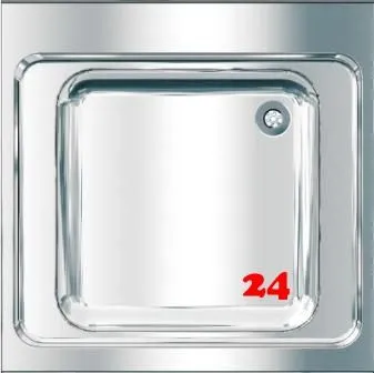 KWC PROFESSIONAL Maxima MAXL 100-70 Gewerbesple Auflage / Abdeckung fr Spltisch 1 Becken (700x700mm)