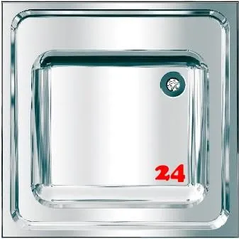 KWC PROFESSIONAL Maxima MAXS 100-60 Gewerbesple Auflage / Abdeckung fr Spltisch 1 Becken (600x600mm)