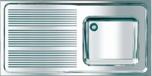 KWC PROFESSIONAL Maxima MAXS 117-120-BR Gewerbesple Auflage / Abdeckung fr Spltisch Becken rechts (1200x600mm)