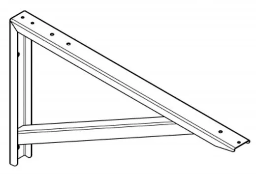 KWC PROFESSIONAL Maxima Einzelkonsole MAXB600 passend Maxima Gewerbesplen mit 600mm Tiefe