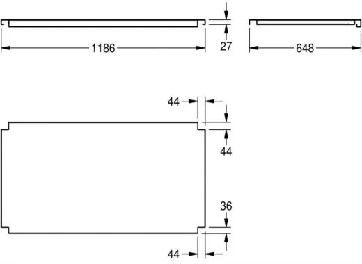 KWC PROFESSIONAL Maxima Tablar MAXT120-70 passend zum Untergestell MAXF120-70