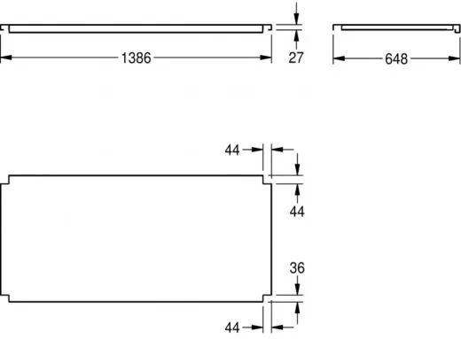 KWC PROFESSIONAL Maxima Tablar MAXT140-70 passend zum Untergestell MAXF140-70