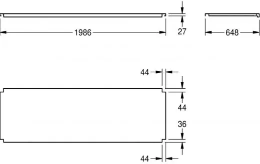 KWC PROFESSIONAL Maxima Tablar MAXT200-70 passend zum Untergestell MAXF200-70