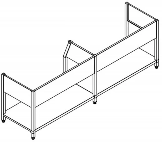KWC PROFESSIONAL Maxima Untergestell MAXF260-70 passend zu Maxima Gewerbesplen MAXL222-260 und MAXL227-260