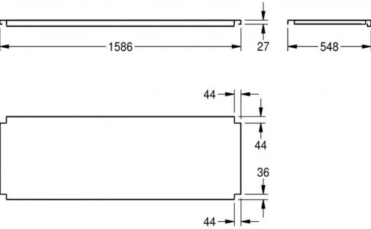 KWC PROFESSIONAL Maxima Tablar MAXT160-60 passend zum Untergestell MAXF160-60
