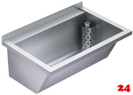 KWC PROFESSIONAL Sirius Universalwaschtrog BS314N fugenlos verschweiter Waschtrog fr Wandmontage Ablauf rechts