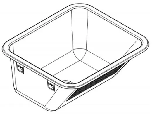 KWC PROFESSIONAL Sirius Mehrzweckbecken SIRX342 Reinigungsbecken als Einbaubecken von oben Einlegemontage
