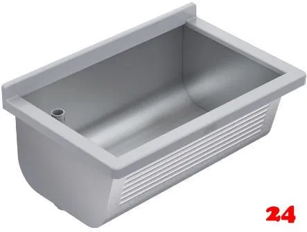 KWC PROFESSIONAL Sirius Universalwaschtrog BS311N fugenlos verschweiter Waschtrog fr Wandmontage Ablauf links