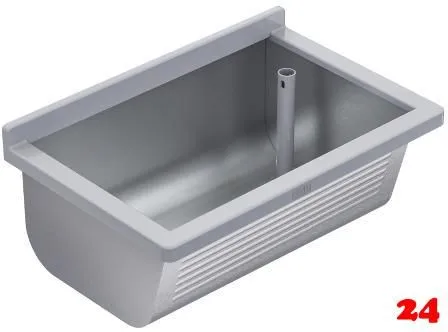 KWC PROFESSIONAL Sirius Universalwaschtrog BS312N fugenlos verschweiter Waschtrog fr Wandmontage Ablauf rechts