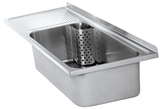 KWC PROFESSIONAL Sirius Mehrzweckbecken BS351 fr Auflage- oder Wandmontage Abtropfflche links / Becken rechts