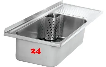 KWC PROFESSIONAL Sirius Mehrzweckbecken BS352 fr Auflage- oder Wandmontage Abtropfflche rechts / Becken links