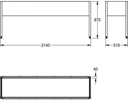 KWC PROFESSIONAL Sirius Untergestell fr Mehrzweckbecken U702V passend Sirius Reinigungsbecken BS353