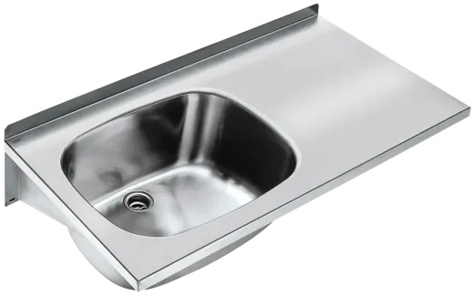 KWC PROFESSIONAL Sirius Mehrzweckbecken BS333 fugenlos verschweiter Waschtrog fr Wandmontage Becken links