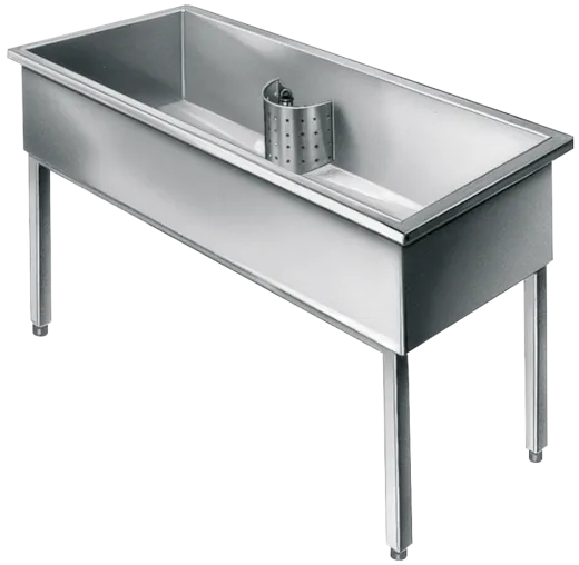 KWC PROFESSIONAL Sirius Werkraumbecken SIRX753 Reinigungsbecken Edelstahl mit Standrohrventil (2000x600mm)